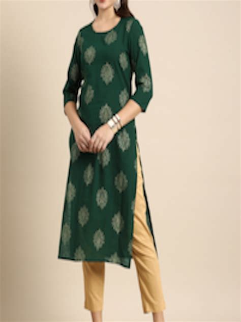 Buy Anouk Ethnic Motifs Pure Cotton Straight Kurta Kurtas For Women 23780736 Myntra