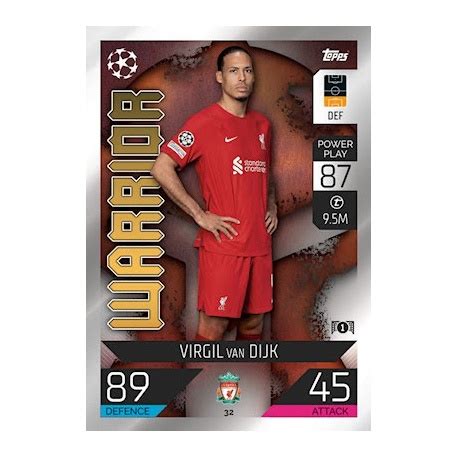 Comprar Trading Card Virgil Van Dijk Warrior Liverpool Match Attax