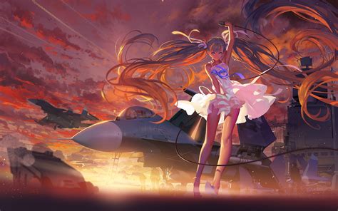 Wallpaper Painting Illustration Anime Sky Vocaloid World