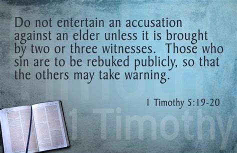 Memorize Scripture 1 Timothy 519 20