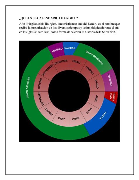 Calendario Liturgico Urgente Que Es El Calendario Liturgico A O