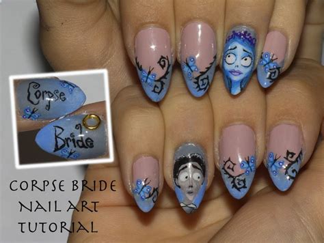 Tim Burton S Corpse Bride Halloween Nail Art Tutorial How To Make