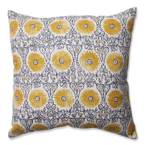 Pillow Perfect Riya Yellow Throw Pillow