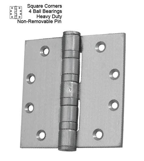 5 X 4 1 2 Extra Heavy Duty Non Removable Pin Stainless Steel Hinge