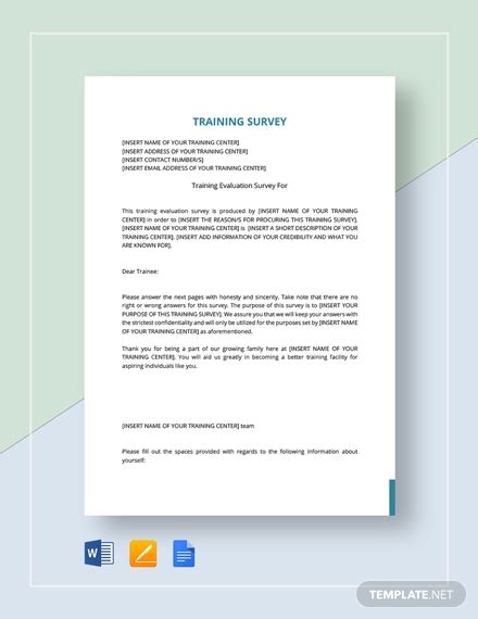 Training Survey 13 Examples Format Pdf