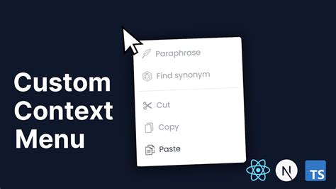 Custom Context Menu Custom Right Click Menu In React And NextJS