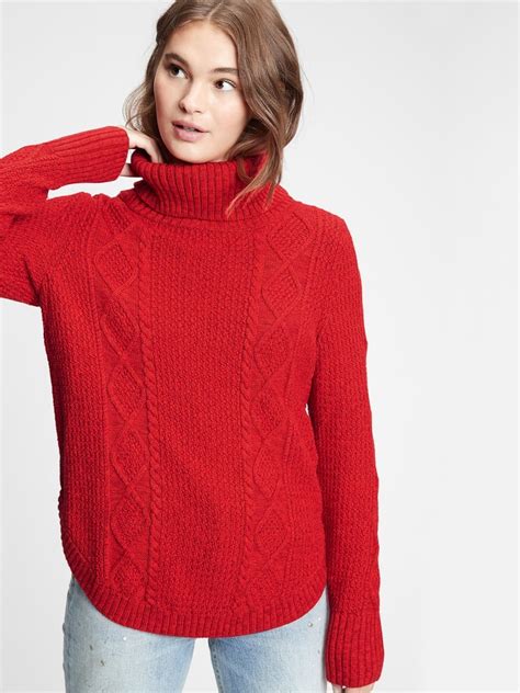 Gap Cable Knit Turtleneck Sweater Best Cozy Sweaters From Gap And