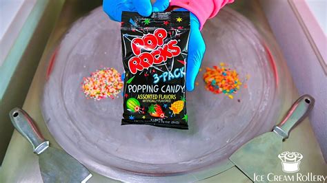 Ice Cream Rolls Pop Rocks Fruity Pebbles And Sprinkles Asmr Popping