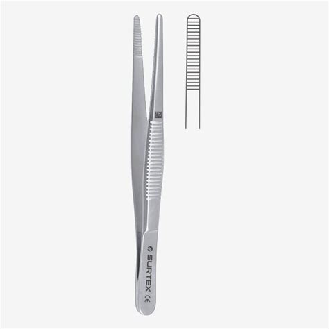 SURTEX Standard Dressing Forceps Straight Jaws