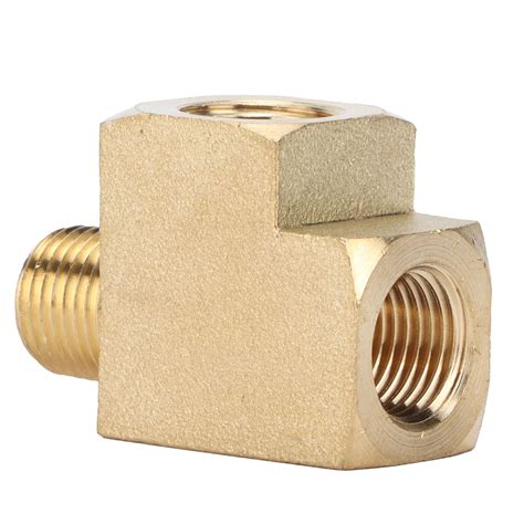 Brass Pipe Tee Car Solid Street Pipe External Thread 1 8in Npt Malex1 8in Npt 10 Ebay