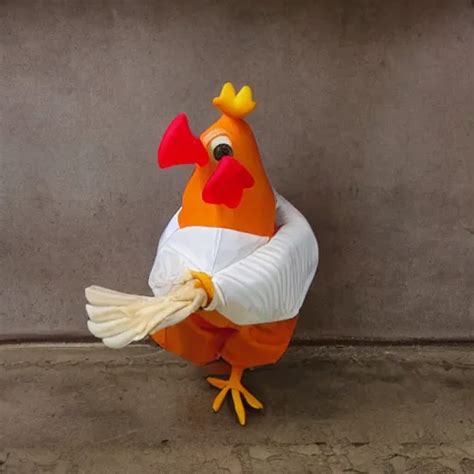 Cute Chicken Dressed As An Inmate Stable Diffusion Openart