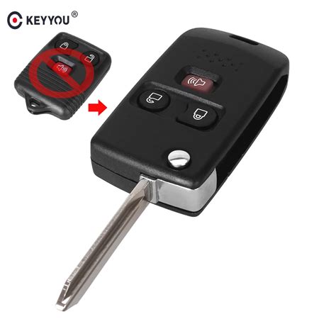 Keyyou Buttons Folding Car Remote Flip Key Shell Fob For Ford