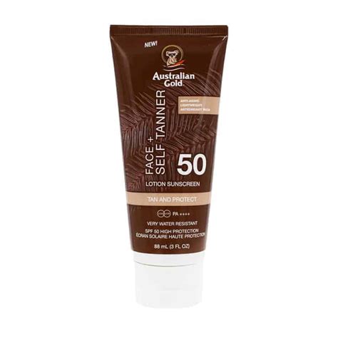 K P Face Self Tanner Lotion Sunscreen Australian Gold