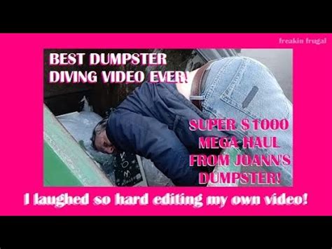 THE ULTIMATE DUMPSTER DIVING VIDEO JUST TRY NOT TO LAUGH 1000 MERCH