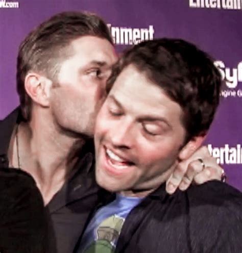 Misha Collins And Jensen Ackles Kiss