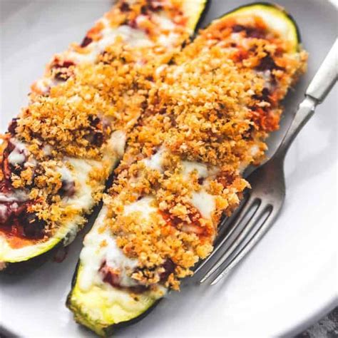 Stuffed Zucchini Boats Creme De La Crumb