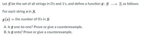 Solved Let S Be The Set Of All Strings In O S And S And Chegg