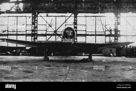 Mitsubishi A7m2 In A Hangar Of The Yokosuka Naval Air Technical Arsenal