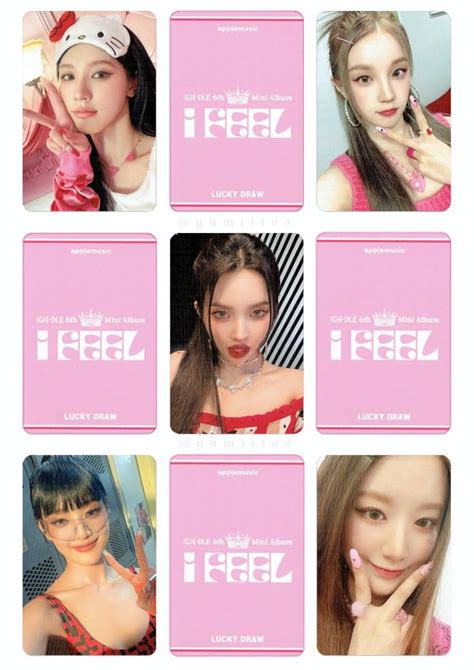 Gidle I Feel Apple Music Ld 2 Printable Photocard Template Ünlüler Kartlar Kart şablonu