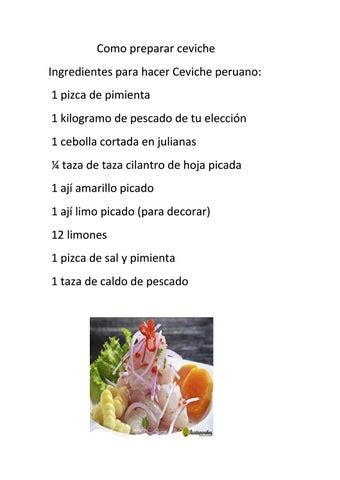 Top Imagen Receta De Ceviche De Pescado En Ingles Abzlocal Mx