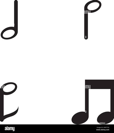 Music Note Icon Vector Template Stock Vector Image And Art Alamy