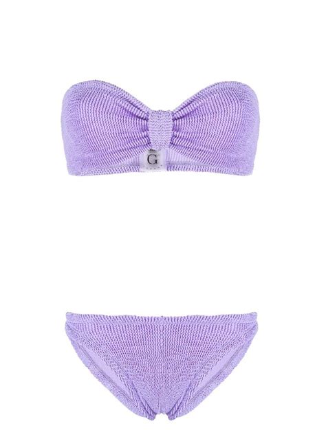 Hunza G Jean Crinkle Finish Bikini Purple Editorialist