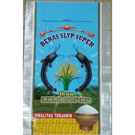 Jual Karung Beras 25kg Laminasi Laminating Cap Lele Super BACA