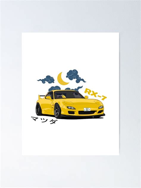 Mazda Rx7 Poster For Sale By T Jd Redbubble