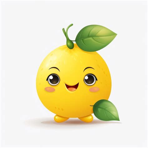 Premium Ai Image Happy Lemon Cartoon Mascot