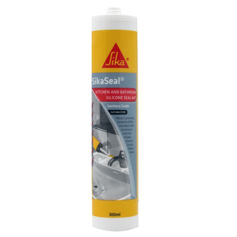 Sikaseal Kitchen And Bathroom Silicone Sealant Sanitary Grade 300ml All