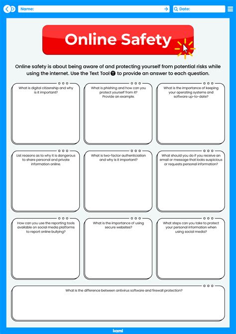 Online Safety Free Printable Internet Safety Worksheets Free Printables