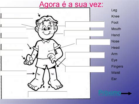 Site Do Felipe Atividade De Ingl S Infantil Partes Do Corpo