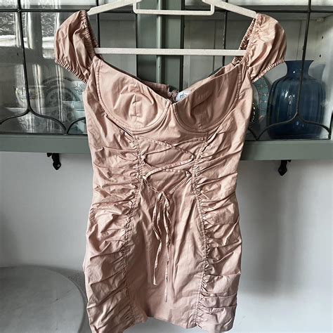 Oh Polly Corset Style Dress Nude Pink Size Depop