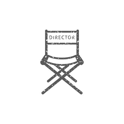 Icono de silla de director de cine en la ilustración de vector de