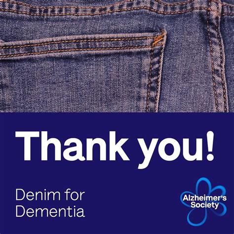 Denim For Dementia Thank You Alzheimers Society