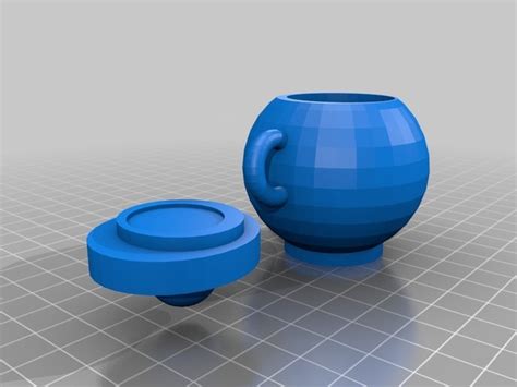 3d Printed Round Mug With Lid By Neoqueensarenity Pinshape