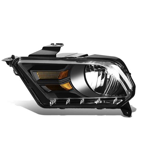 Dna Motoring Oem Hl 0047 L Black Amber Factory Style Driver Side Headlight Lamp