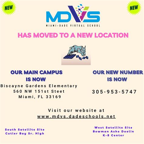 Miami-Dade Virtual School on Twitter: "MDVS has a new main location and a new WORKING phone ...