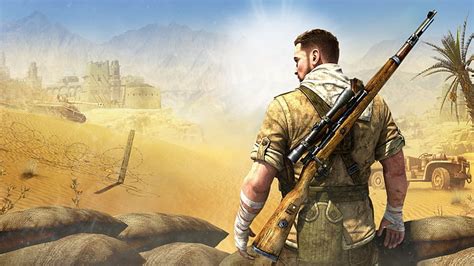 HD wallpaper: Sniper Elite game application screenshot, The sun, The ...