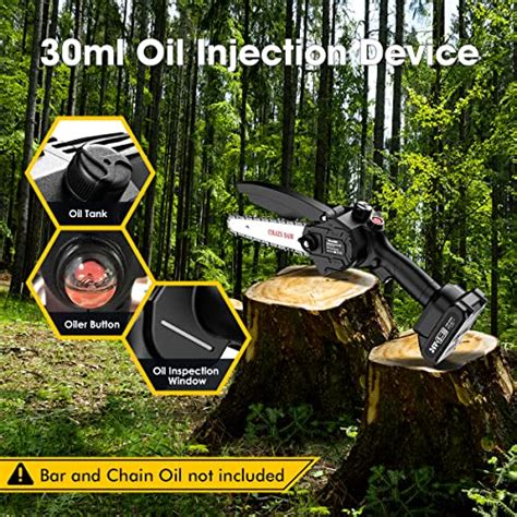 6 Inch Mini Chainsaw Seesii Cordless Chainsaw With 2x 20ah Batteries Auto Oil System One