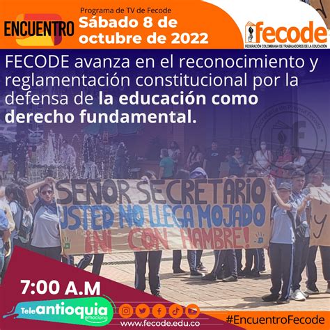 Fecode On Twitter Ma Ana A Las Am Por Teleantioquia Nuestro