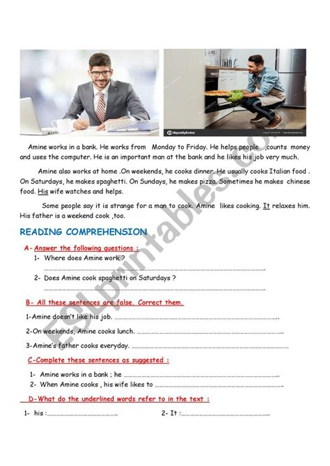 Reading Comprehension My Hobby Esl Worksheet By Nourkadi