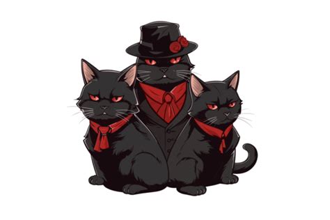 SVG Mafia Cat Boss Gangster Vector Illustration Par Evoke City