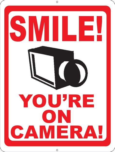 Smile You Re On Camera Sign Walmart