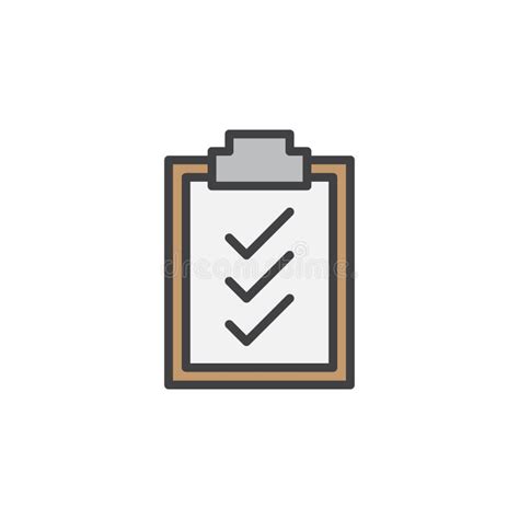 Clipboard Check Mark Vector Icon Stock Vector Illustration Of List