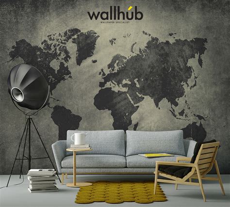 World Map Mural - Wallhub