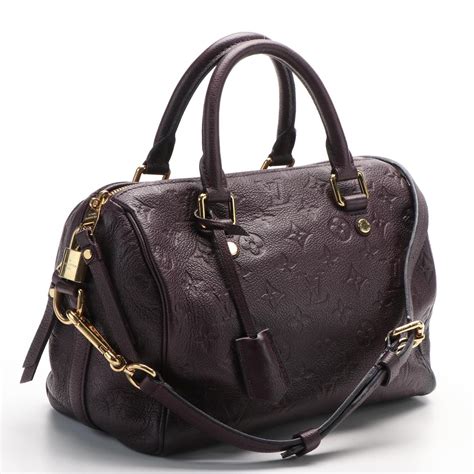 Louis Vuitton Speedy 25 Bandouliere in Purple Monogram Empreinte ...