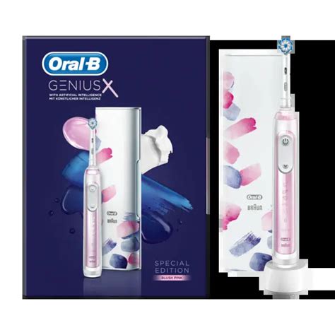 Oral B Special Edition Genius X Elektrisktannb Rste Blush Rosa Power No