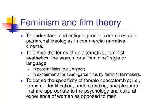 Ppt Feminism And Film Theory Powerpoint Presentation Free Download