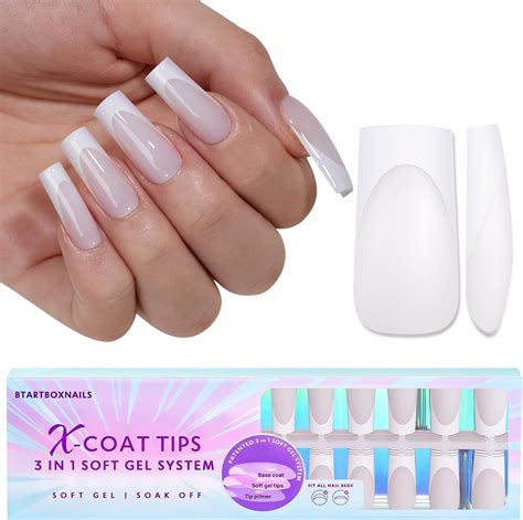 Amazon BTArtbox XCOATTIPS Natural Nail Kit Short Square Nail